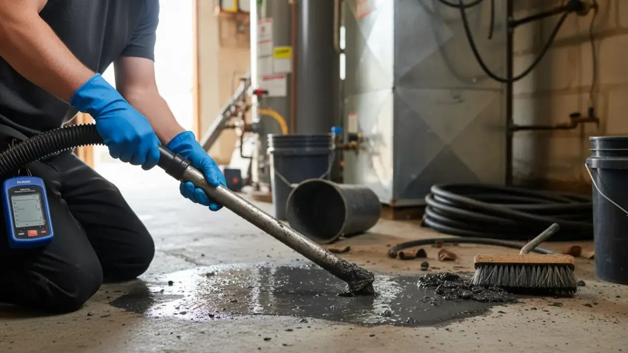 How to handle sewage cleanup after heavy rains in Meridian